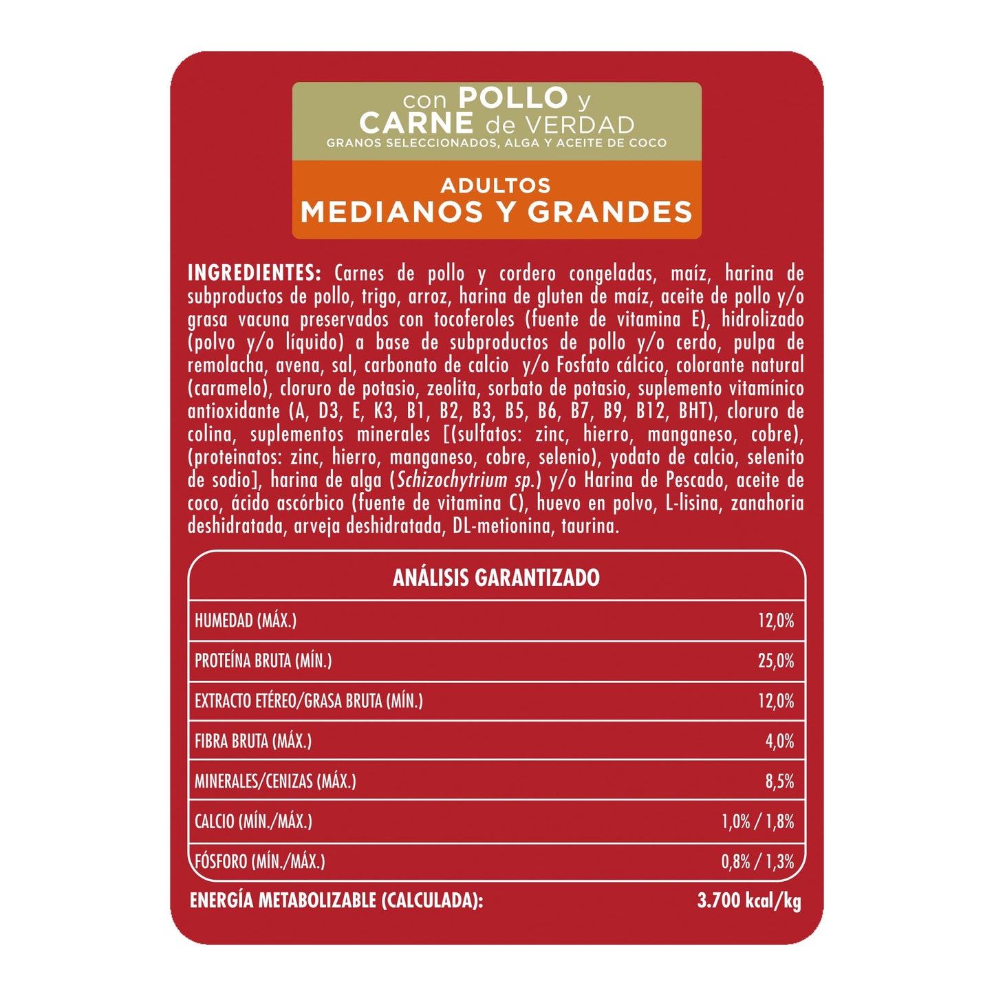 One Perro Adulto Carne 12 kg