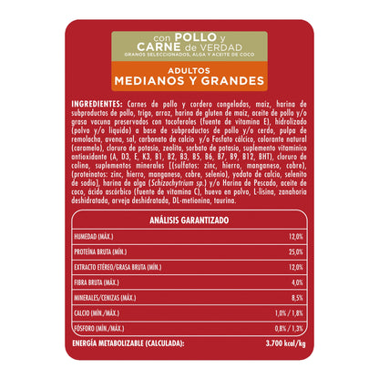 One Perro Adulto Carne 12 kg