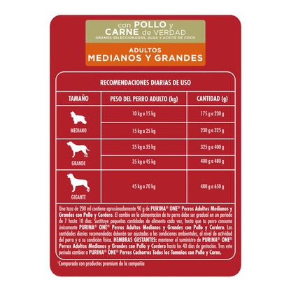 One Perro Adulto Carne 12 kg