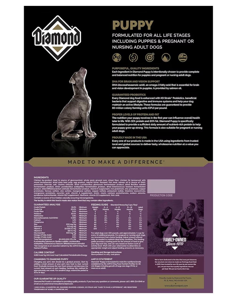 Diamond Premium Puppy 18.14kg
